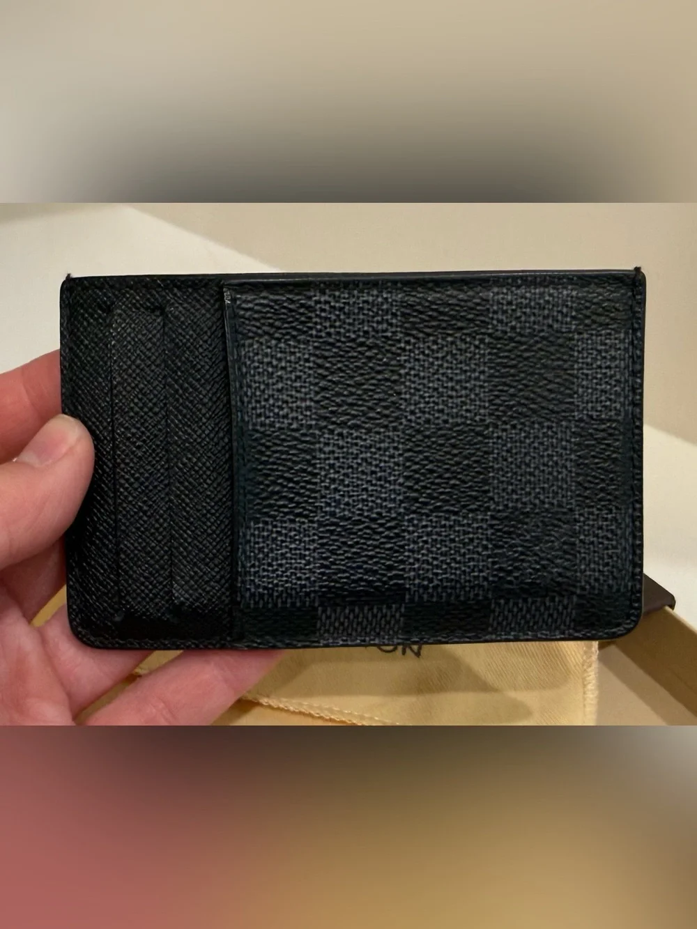 Louis Vuitton Damier Graphite Enveloppe Carte de Visite Card Holder N63338